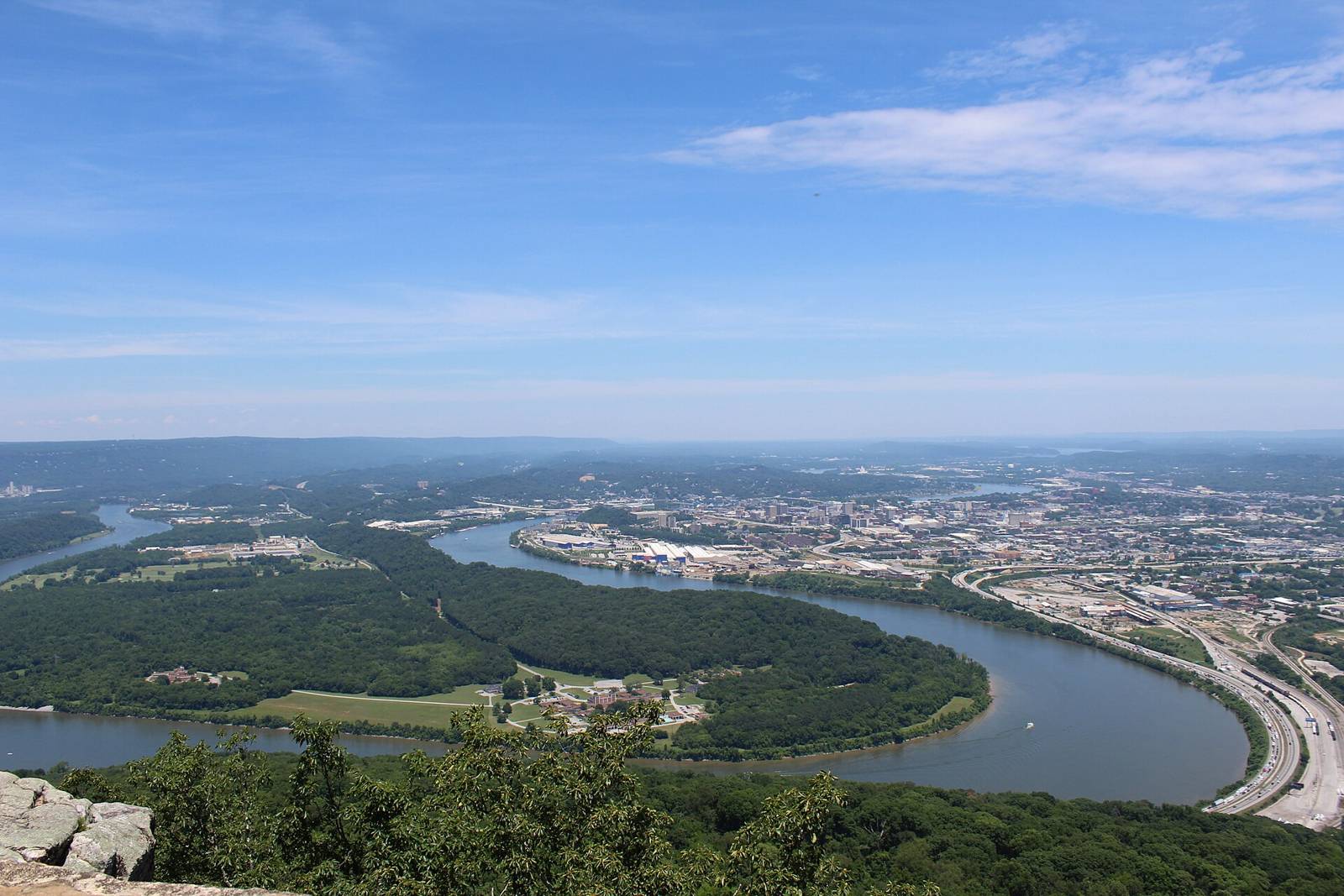 Moccasin Bend and the Tennessee River from Point Park, Lookout Mountain